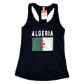 Country Ladies Racerback Tank Top Distressed Flag Algeria