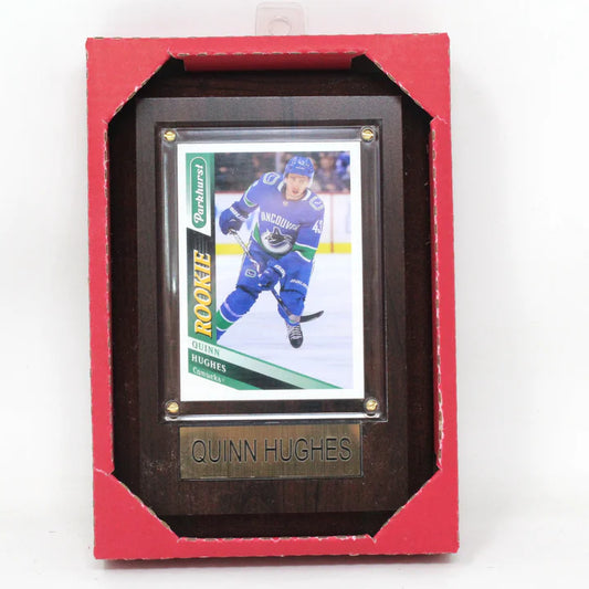 NHL Collectible Plaque with Card 4x6 Parkhurst Home Jersey Quinn Hughes