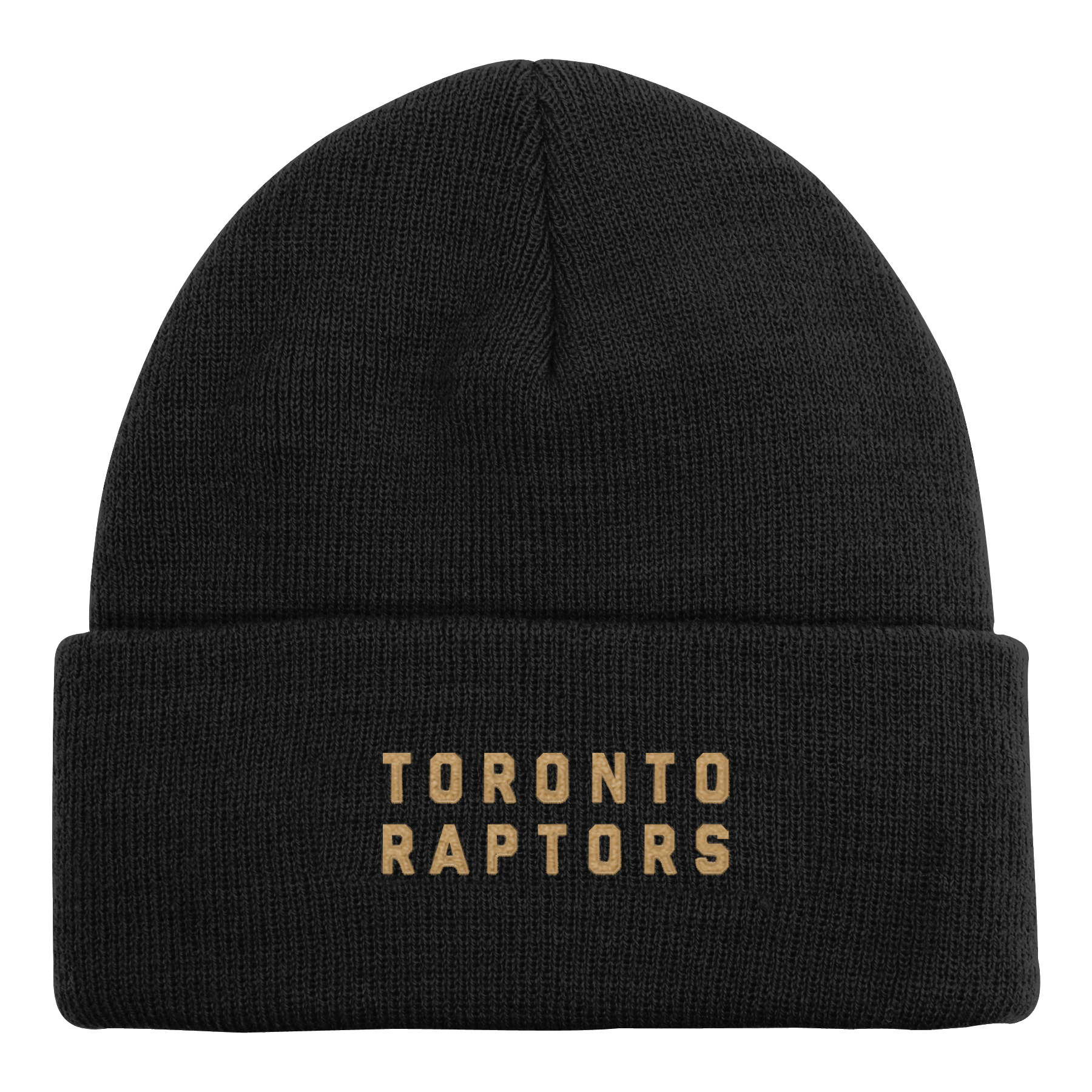 NBA Youth Knit Hat Black/Gold Cuffed Beanie Raptors