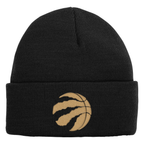 NBA Youth Knit Hat Black/Gold Cuffed Beanie Raptors