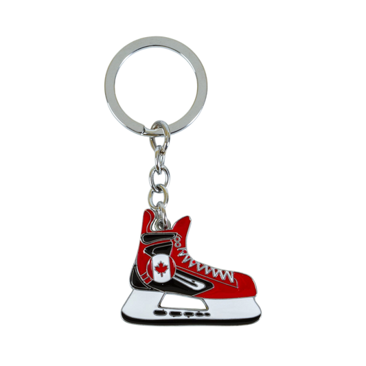 Country Keychain Hockey Skate Canada