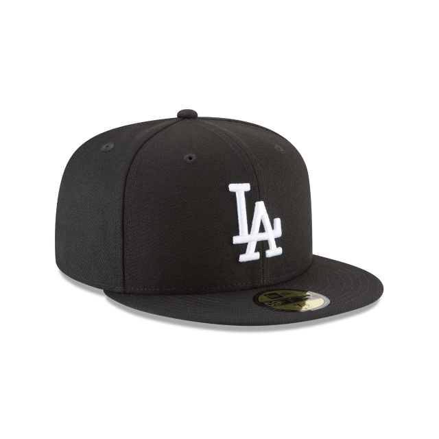 MLB Hat 5950 Basic Black And White Dodgers
