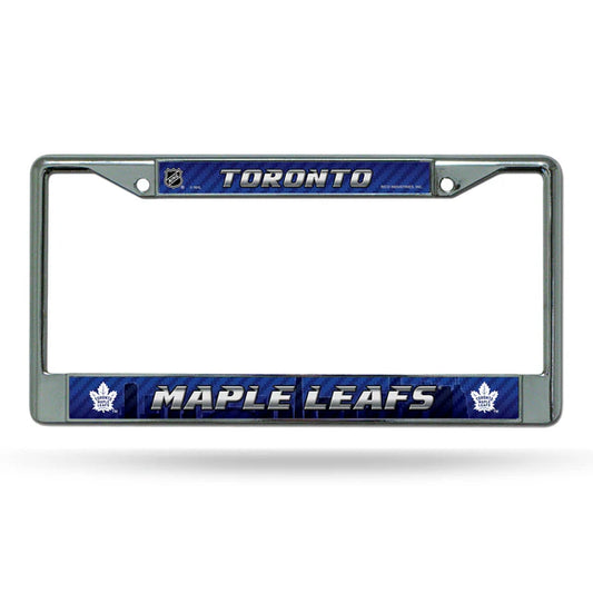 NHL License Plate Frame Chrome Maple Leafs