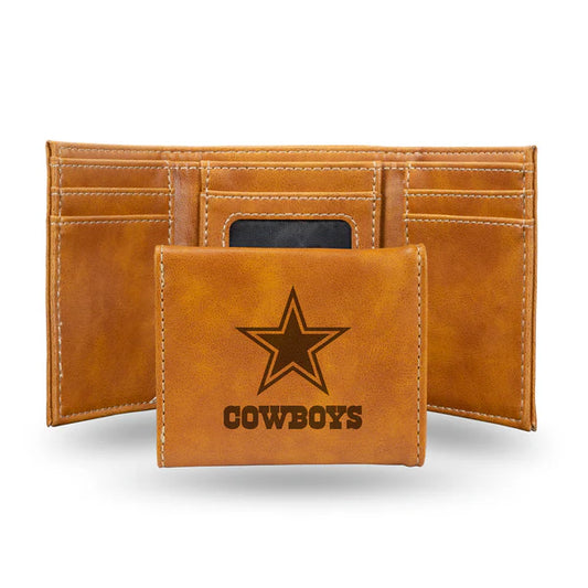 NFL Wallet Leather Tri-Fold Cowboys (Brown)