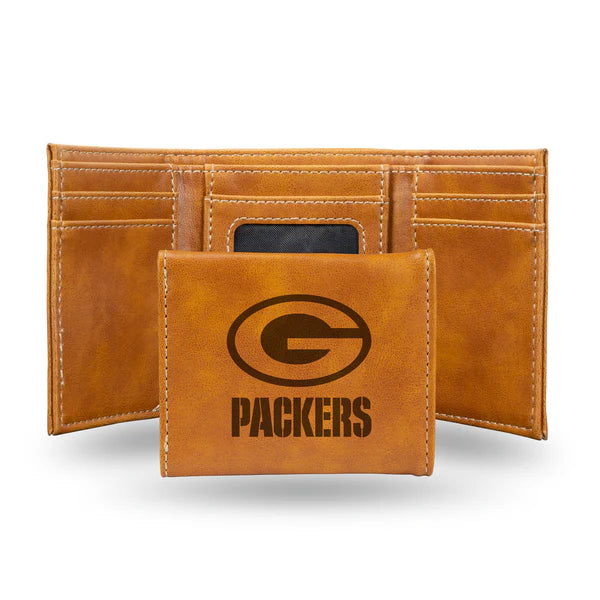 NFL Wallet Leather Tri-Fold Packers (Brown)