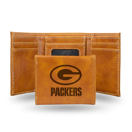 NFL Wallet Leather Tri-Fold Packers (Brown)