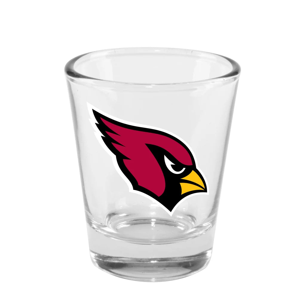 NFL Shot Glass 2oz Clear Cardinals
