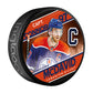 NHL Souvenir Player Puck In Cube Captain Series Connor McDavid Oilers