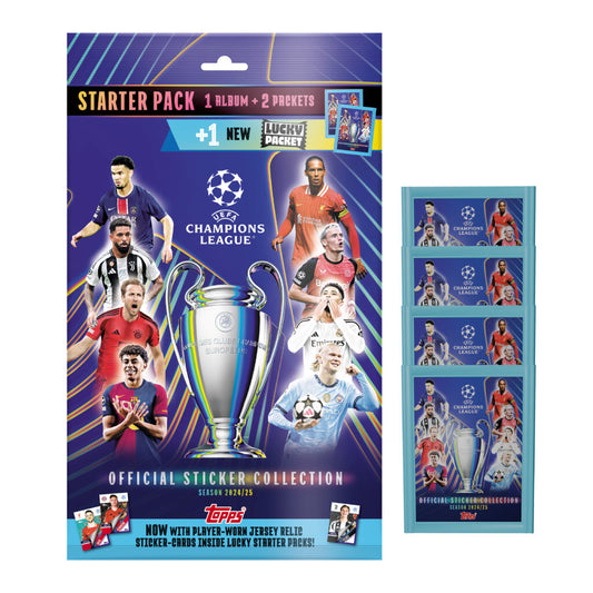 UEFA 2024-25 Topps Mega Starter Pack Champions League Stickers