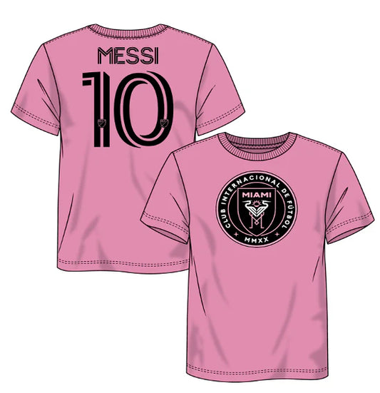 MLS Player T-Shirt Authentic Stack Lionel Messi Inter Miami CF (Pink)