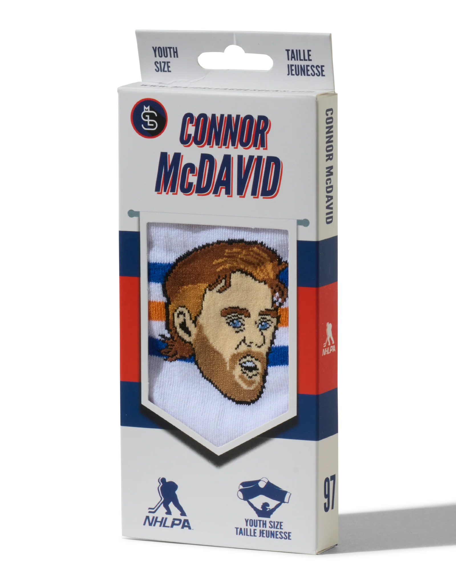 NHLPA Youth Player Socks Connor McDavid Oilers