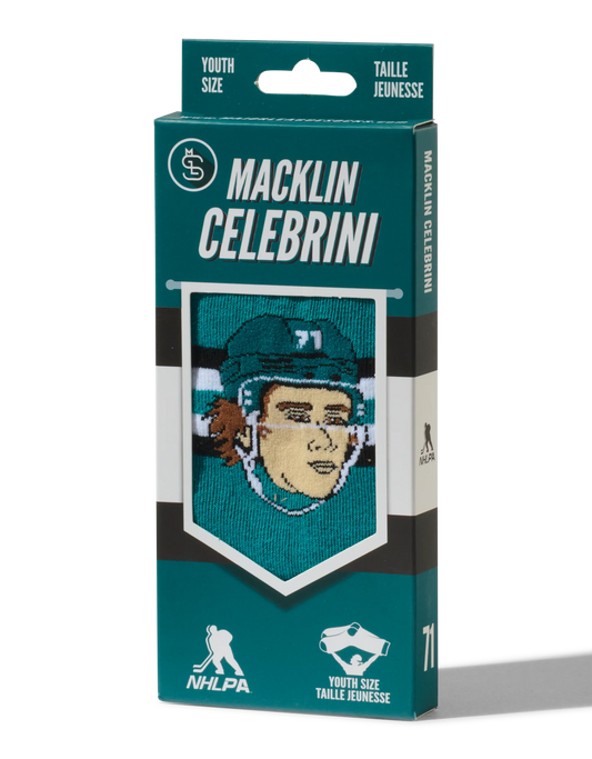 NHLPA Youth Player Socks Macklin Celebrini Sharks