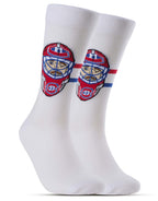 Hockey Canada Player Socks White/Red/Blue Patrick Roy Canadiens