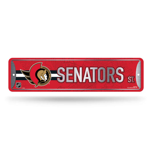 NHL Metal Street Sign 4" x 15 Senators