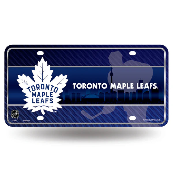 NHL License Plate Metal Skyline Maple Leafs