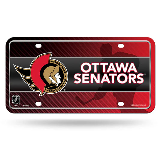 NHL License Plate Metal Auto Tag Senators