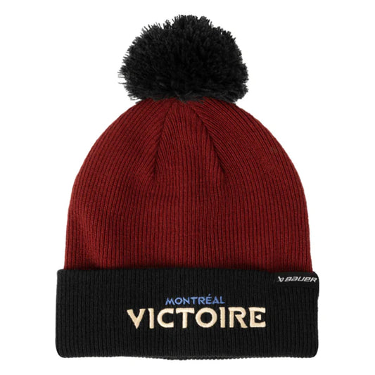 PWHL Knit Hat Ribbed Cuff Pom Montreal Victoire