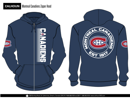 NHL Full Zip Hoodie "Est" Canadiens