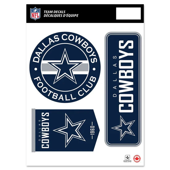NFL Team Vinyl Decal Set Cowboys