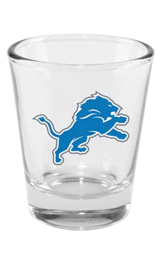 NFL Shot Glass 2oz Clear Lions