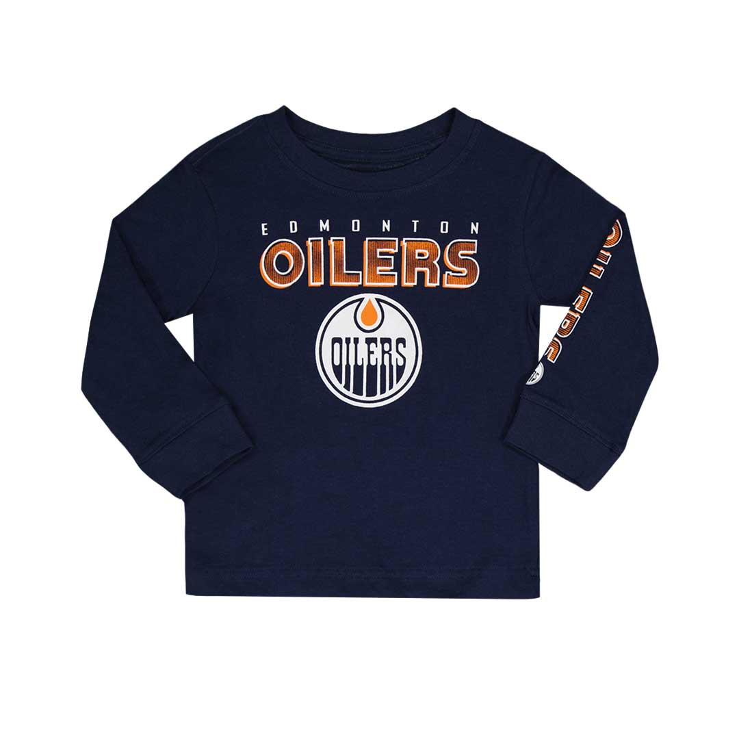 NHL Infant/Toddler Long Sleeve Shirt Primary Logo Oilers