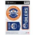 NHL Team Vinyl Decal Set Oilers