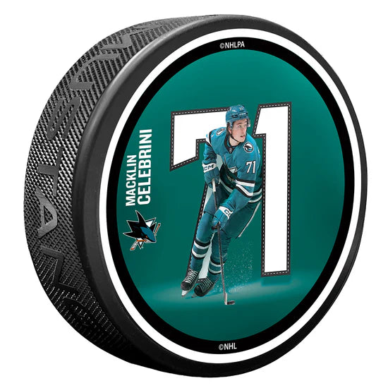 NHL High-Definition Puck San Jose Sharks  Breakout Macklin Celebrini