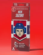 Hockey Canada Player Socks White/Red/Blue Nick Suzuki Canadiens