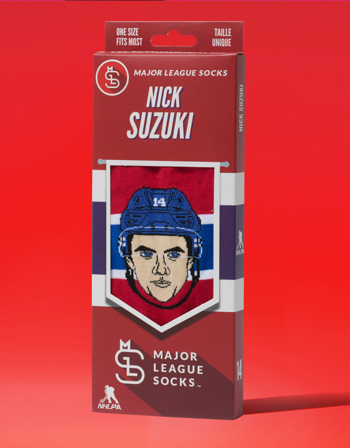 Hockey Canada Player Socks White/Red/Blue Nick Suzuki Canadiens