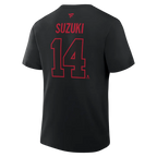 NHL Player T-Shirt Authentic Stack Nick Suzuki Canadiens (Black)
