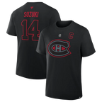 NHL Player T-Shirt Authentic Stack Nick Suzuki Canadiens (Black)