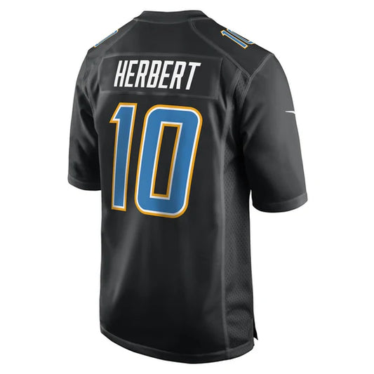 NFL Player Fashion Jersey Carbon Black Chase 2024 Justin Herbert Chargers