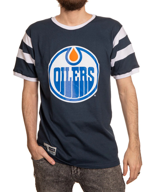 NHL T-Shirt Retro Varsity Inset Oilers