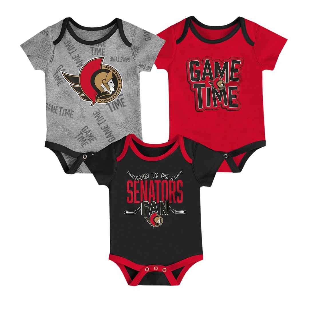 NHL Infant 3PC Onesie Set Game Time Senators