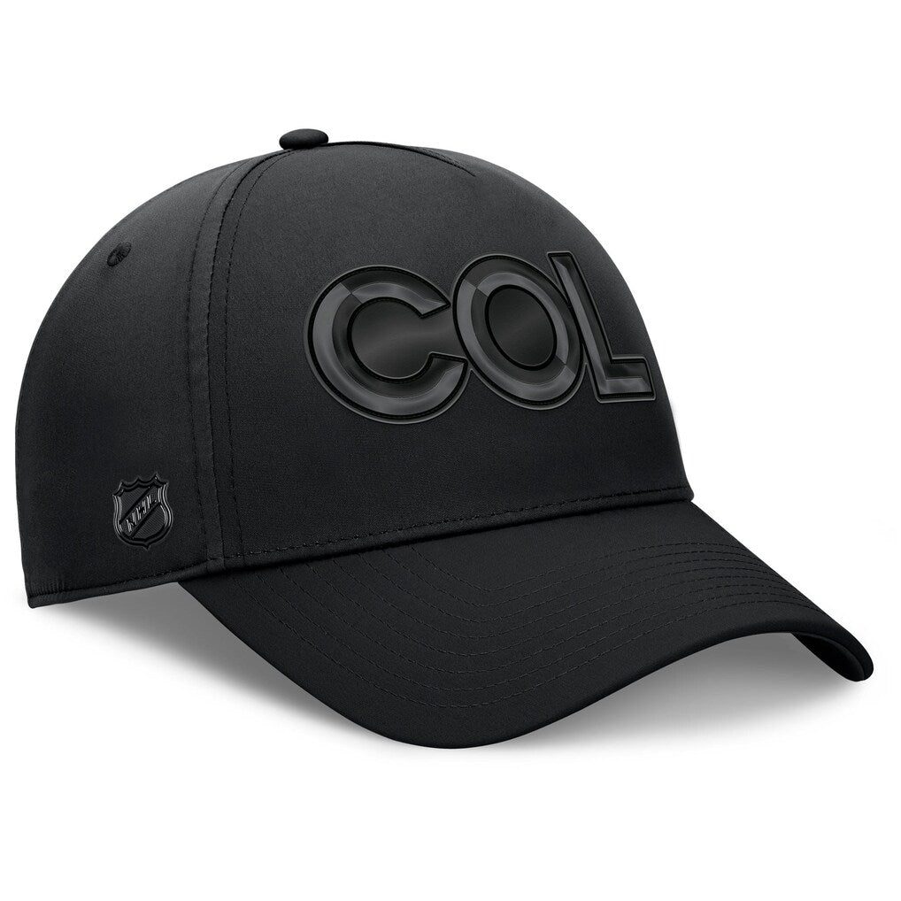 NHL Hat Structured Stretch Authentic Pro Road Tonal Black Avalanche