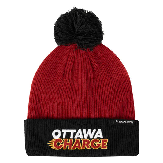 PWHL Knit Hat Ribbed Cuff Pom Ottawa Charge