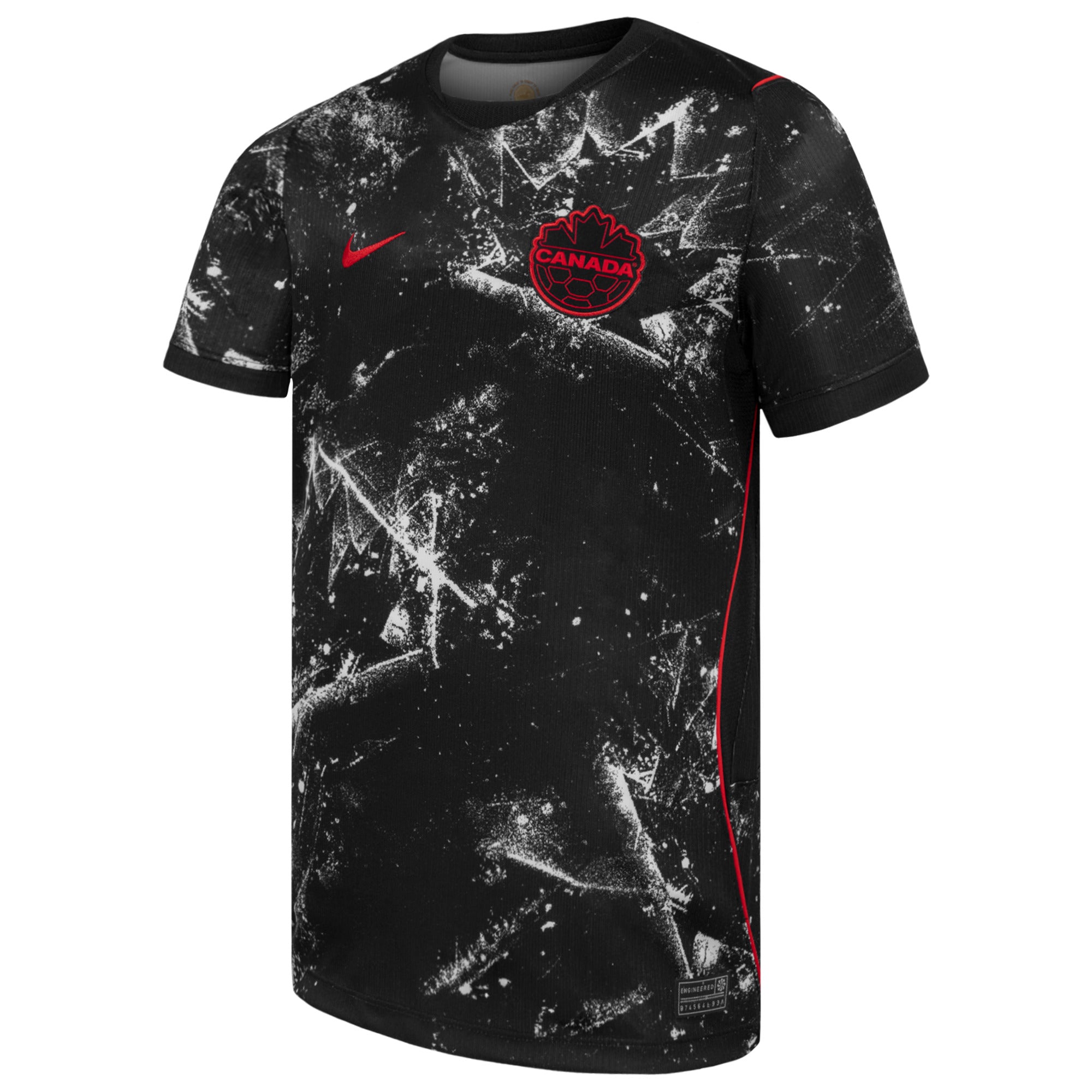 Canadian Soccer Association Youth FIFA World Cup 2026 Black Stadium Replica Jersey Team Canada
