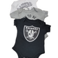 NFL Infant 3Pc Onesie Set Born to Be Creeper Raiders