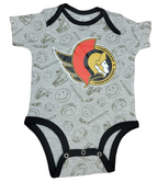 NHL Infant 3Pc Onesie Set Full Strength Senators