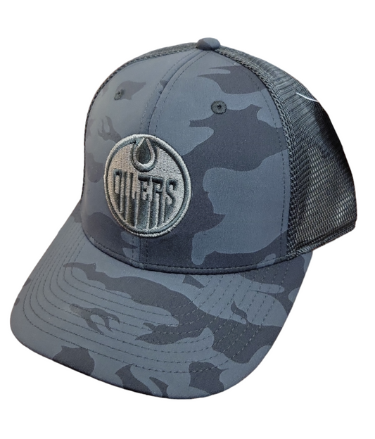 NHL Hat Camo Trucker Tonal Oilers