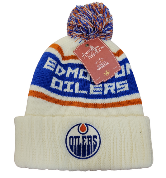 NHL Knit Hat Pillow Line Oilers (White)