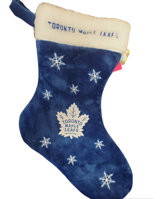 NHL Stocking Snowflakes Maple Leafs