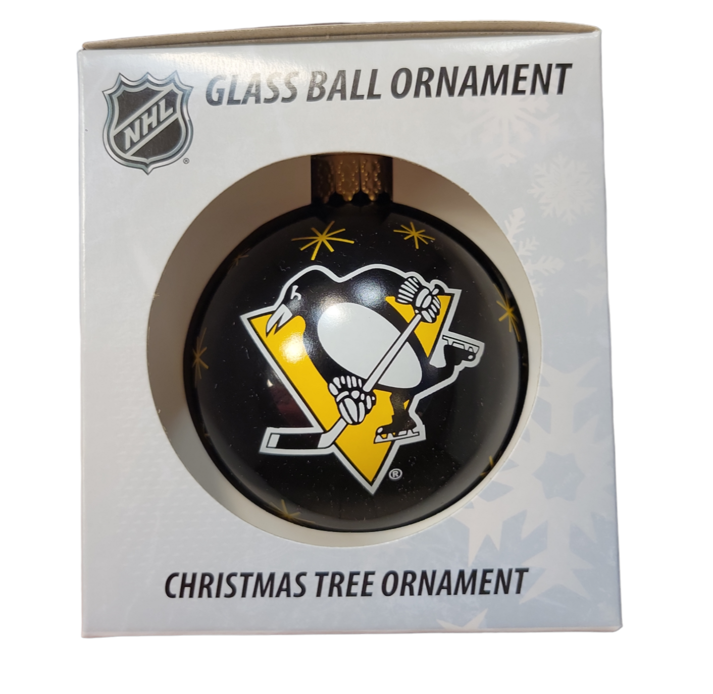 NHL Ornament Glass Ball Logo Penguins