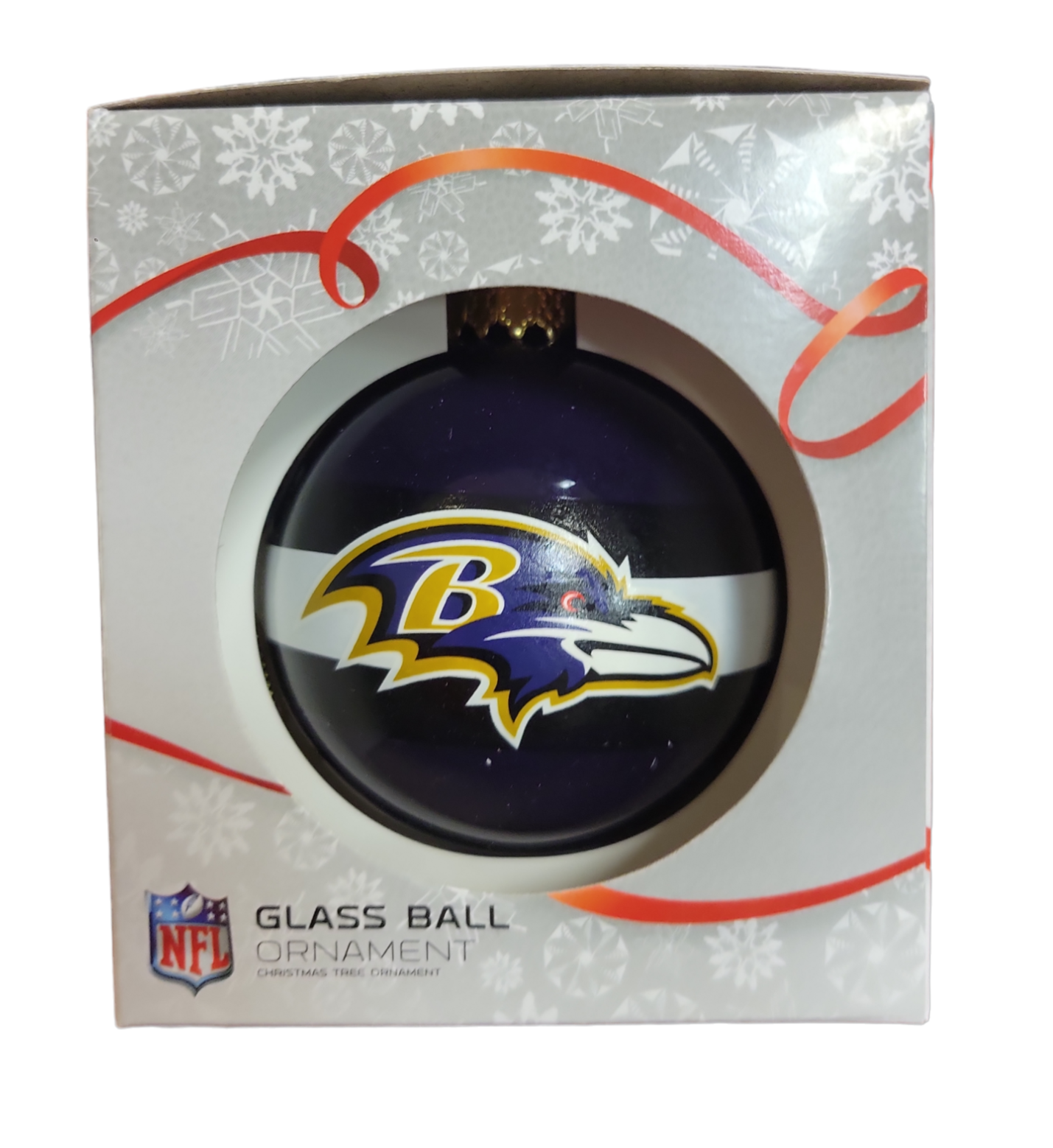 NFL Ornament Glass Ball Stripe Ravens