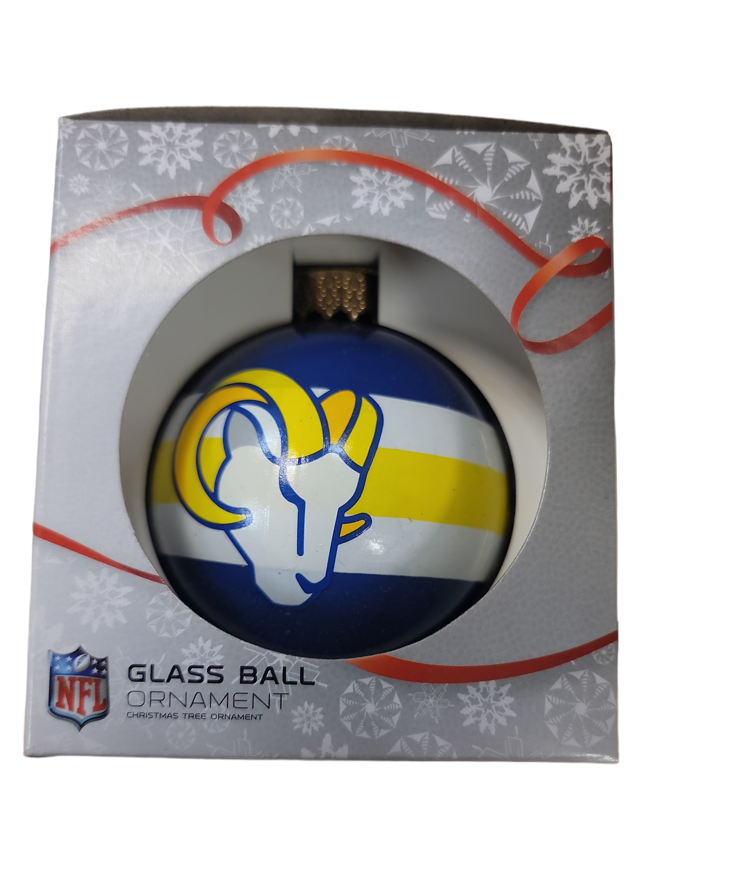 NFL Ornament Glass Ball Stripe Rams