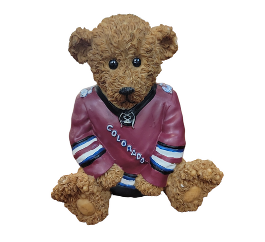 NHL Mini Ceramic Figurine Powerplay Teddies Heritage Avalanche