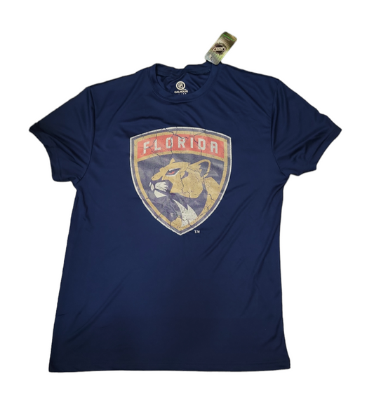 NHL T-Shirt Performance Rashguard Distressed Logo Panthers