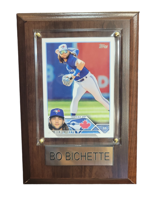 MLB Collectible Plaque with Card 4x6 Bo Bichette Blue Jays