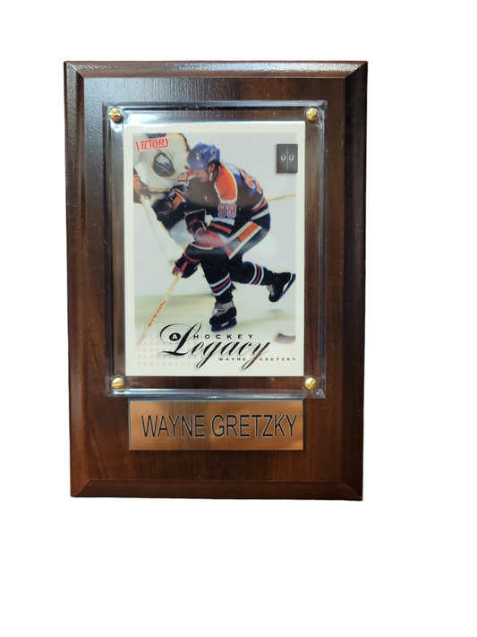 NHL Collectible Plaque with Card 4x6 Victory Legacy & Sabers Wayne Gretzky Oilers