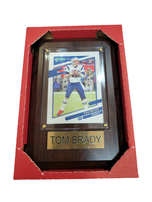 NFL Collectible Plaque with Card 4x6 Donruss Tom Brady Patriots